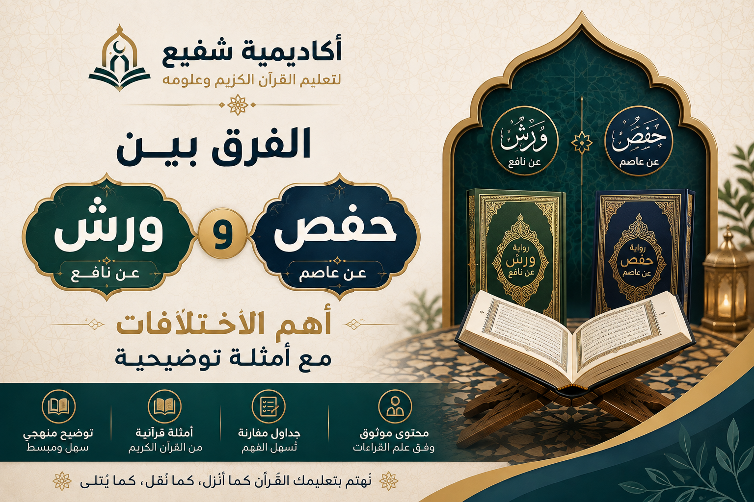 الفرق بين رواية حفص وورش