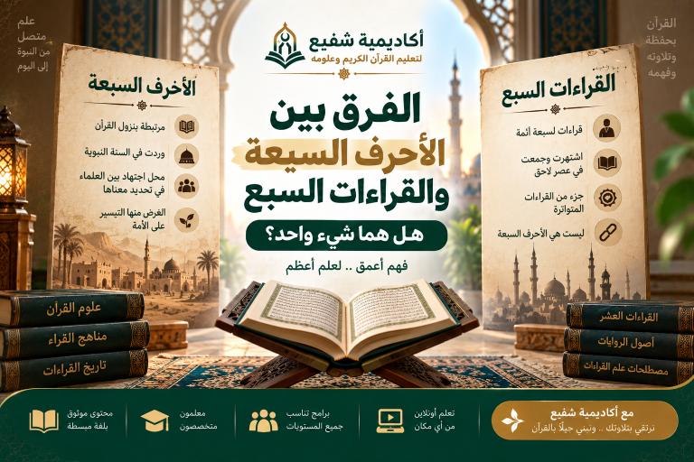 الفرق بين الأحرف السبعة والقراءات السبع