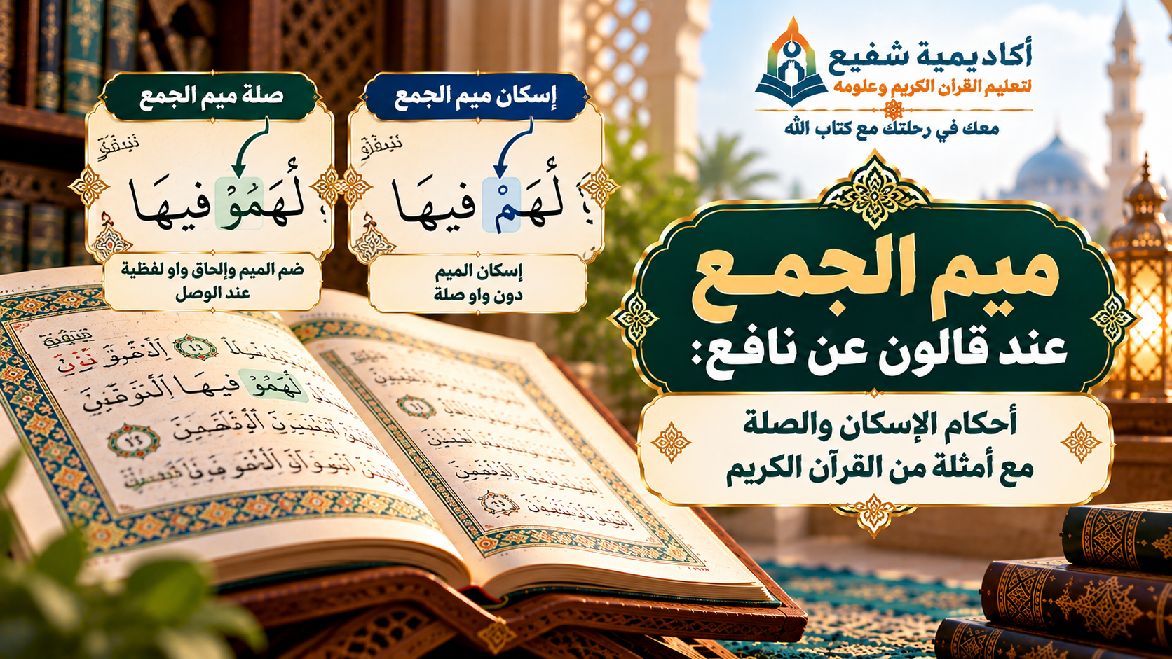 ميم الجمع عند قالون عن نافع
