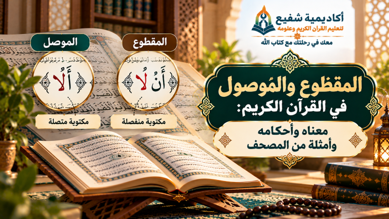 المقطوع والموصول في القرآن الكريم